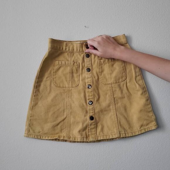 Golden Button Down BDG Skirt - Picture 2 of 4